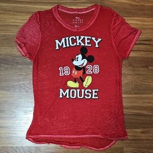 Disney Red Mickey Mouse 1928 Womens Tee